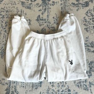 PLAYBOY White Joggers